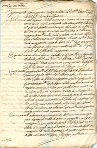 Copia del testamento Fortini. Biblioteca Civica Bonetta di Pavia, Accademia Fortini fasc. 37.1d 
