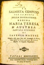Il salmista confuso. Biblioteca del Conservatorio di Napoli