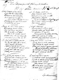 Copia manoscritta dell’ode "La deliziosa imperial Residenza di Sconbrun" Biblioteca Universitaria di Pavia, Ticinesi 533.1/130