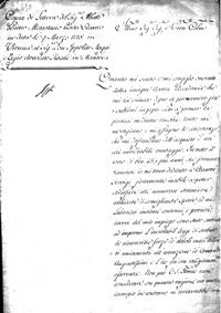 Lettera del Metastasio del 9 marzo 1775. Biblioteca Universitaria di Pavia, Ticinesi 533.2/430