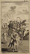 Tavola tratta da: Miguel de Cervantes Saavedra, Vida y hechos del ingenioso cavallero don Quixote de la Mancha… Anversa, 1697