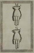 Tavola tratta da: Juan Pablo Bonet, Reduction de las letras, y arte para enseñar a ablar los mudos… Madrid, 1620