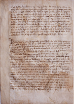 1284 novembre 24, Pisa; notaio ser Bartolomeo di ser Iacopo Carrai. Archivio di Stato di Pisa, Ospedali di Santa Chiara, n. 2071, c. 262v