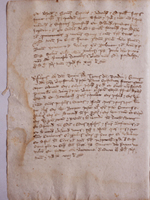 1298 febbraio 17, Pisa; notaio Ruffo o Ruffolo. Archivio di Stato di Pisa, Ospedali di Santa Chiara, n. 2075, c. 11v