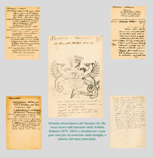 1414 - 1718. Pavia, Archivio Storico Civico, Schede Marozzi, cart. 495, c.71: Sarzana e Sarezani; cart. 524, c. 353: Sarzana di Palermo; 547/2, c. 638; Sarzano