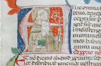 Regula beati Augustini. Aldini 176, c. 1r: Sant’Antonio abate
