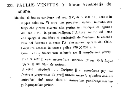 Descrizione tratta da Luigi De Marchi, Giuseppe Bertolani, Inventario dei manoscritti della R. Biblioteca Universitaria di Pavia. Milano, Ulrico Hoepli, 1894