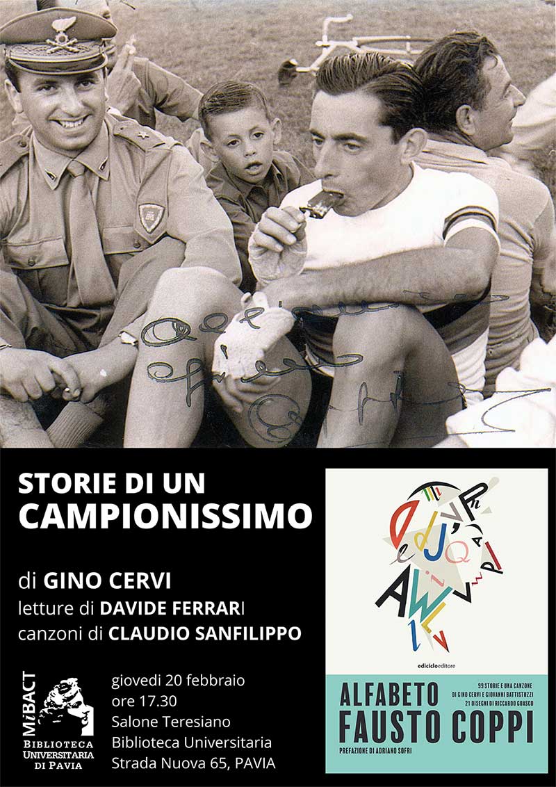 Storie di un Campionissimo dal libro Alfabeto Fausto Coppi - Locandina