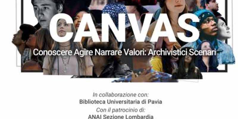 Locandina CANVAS Conoscere Agire Narrare Valori: Archivistici Scenari – Home Edition
