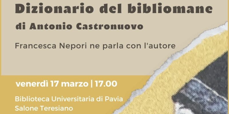 Il dizionario del bibliomane di Antonio Castronuovo - Locandina