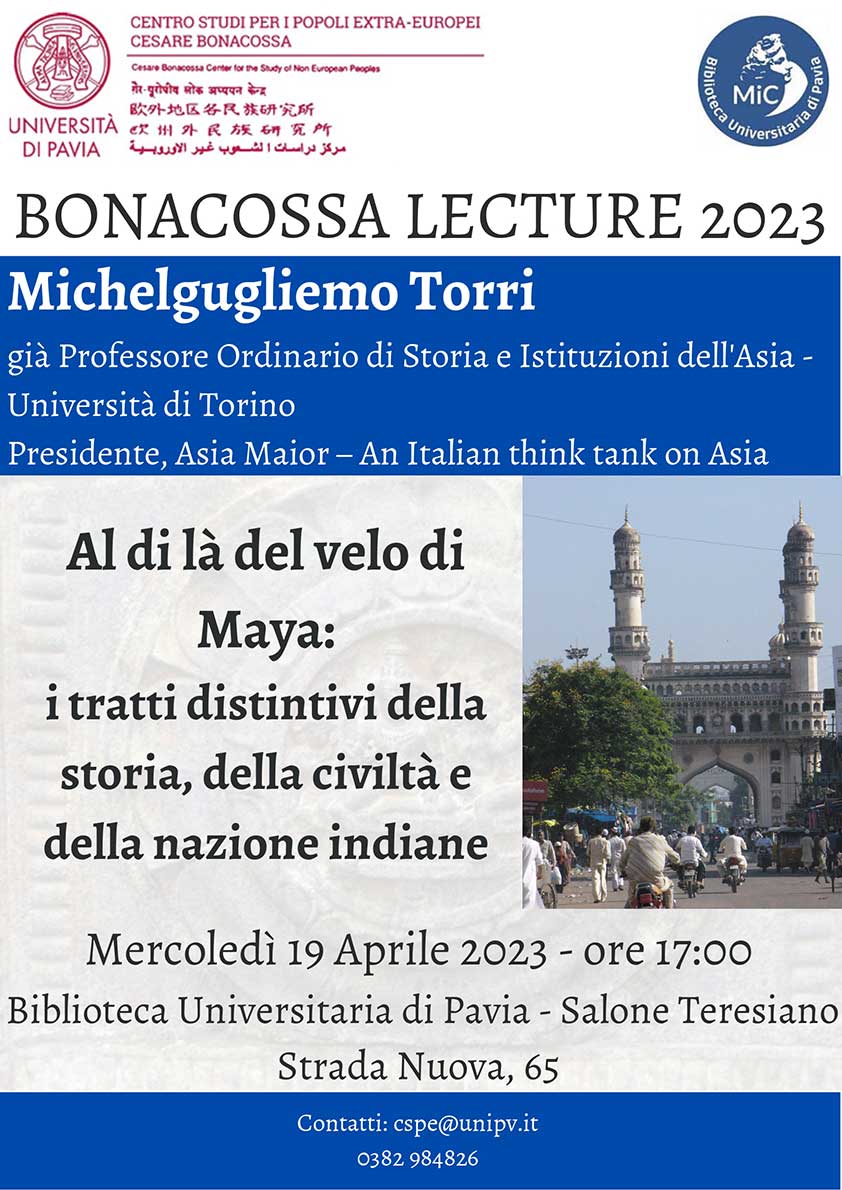 Bonacossa Lecture 2023 - Locandina