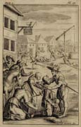 Tavola tratta da: Miguel de Cervantes Saavedra, Vida y hechos del ingenioso cavallero don Quixote de la Mancha… Anversa, 1697