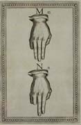 Tavola tratta da: Juan Pablo Bonet, Reduction de las letras, y arte para enseñar a ablar los mudos… Madrid, 1620