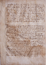 1284 novembre 24, Pisa; notaio ser Bartolomeo di ser Iacopo Carrai. Archivio di Stato di Pisa, Ospedali di Santa Chiara, n. 2071, c. 262v