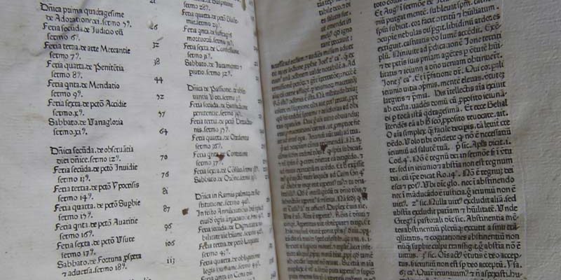 Leonardus de Utino, Sermones quadragesimales de legibus fratris Leonardi de Utino sacre theologie doctoris ordinis predicatorum. Venetijs, per Franciscum Hailbrum & Nicolaum de Franckfordia socios, 1473 (111 D 16)