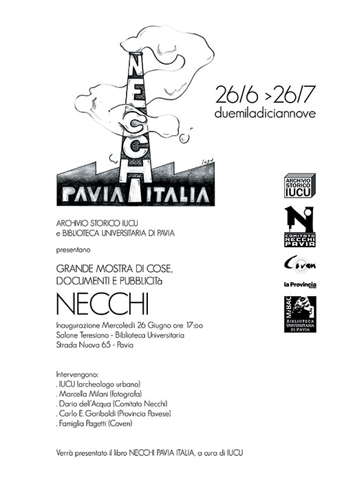 Necchi Pavia Italia - Inaugurazione - Locandina