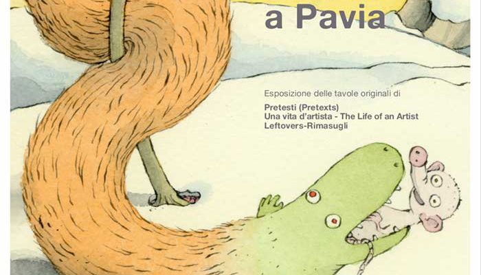 Pretesti per una mostra. Sergio Ruzzier a Pavia - Locandina proroga