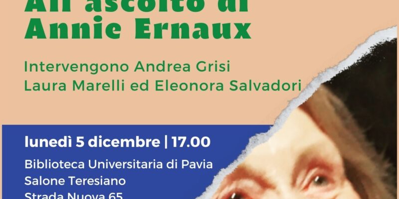 All'ascolto di Annie Ernaux - Locandina