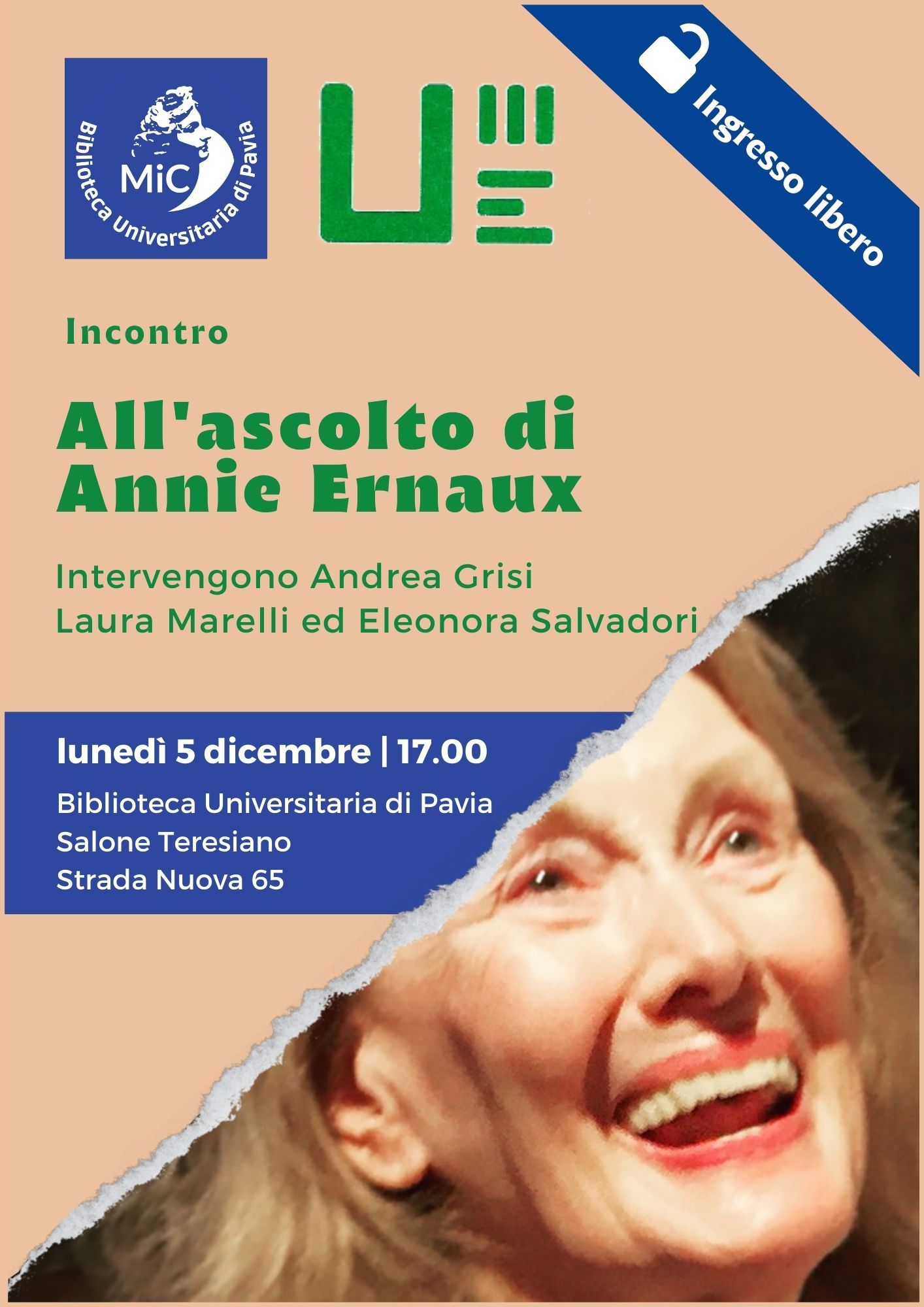 All'ascolto di Annie Ernaux - Locandina